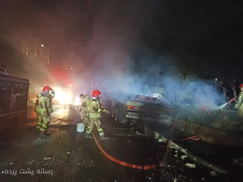 انفجار شدید خودروی حامل میلگرد در کرج